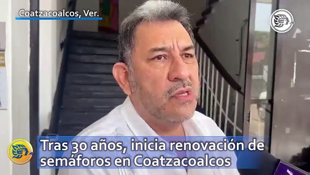 Tras 30 años, inicia renovación de semáforos en Coatzacoalcos; Amado pide paciencia a porteños