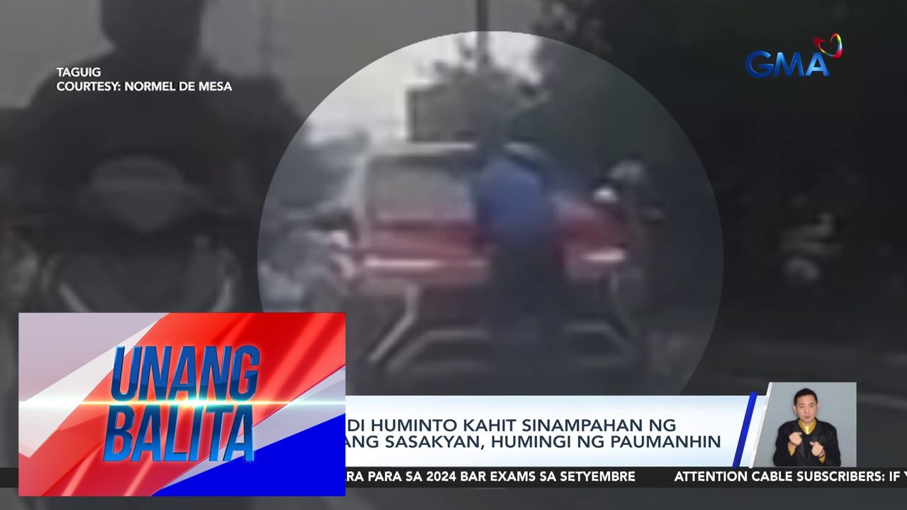 SUV driver na hindi huminto kahit sinampahan ng MMDA enforcer ang sasakyan, humingi ng paumanhin | Unang Balita