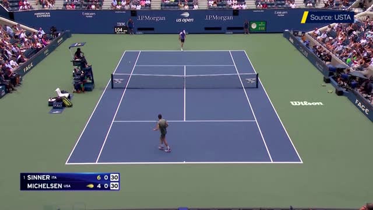 Sinner sweeps aside home hope Michelsen at US Open