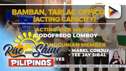 Mga opisyal na pansamantalang uupo sa Municipal Government ng Bamban, Tarlac, nanumpa na