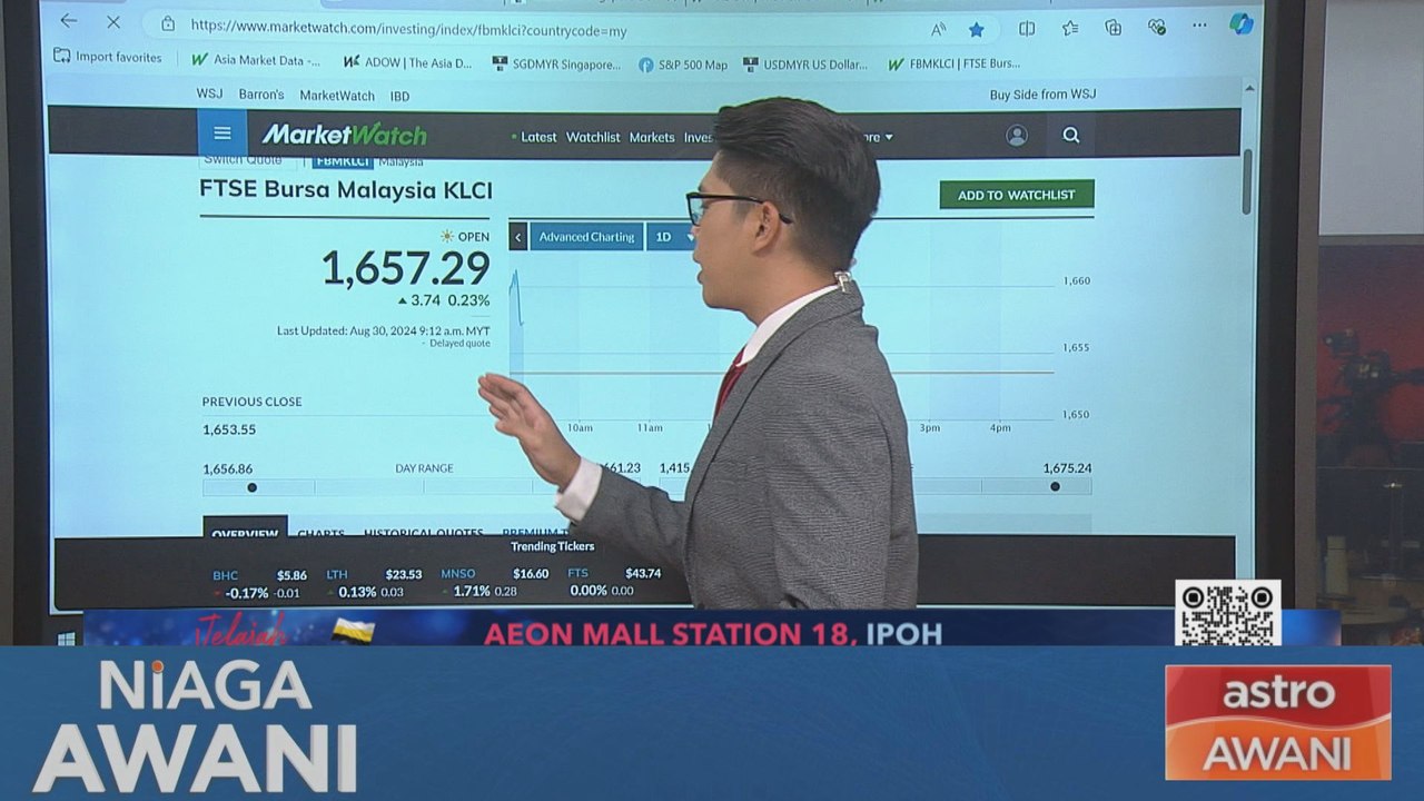 Niaga AWANI: [Data & Statistik] Prestasi Bursa Malaysia setakat 30 Ogos 2024