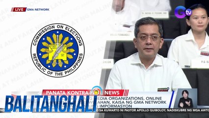 Comelec, iba't ibang media organizations, online platforms, at eskuwelahan, kaisa ng GMA Network sa paglaban sa maling impormasyon | Balitanghali