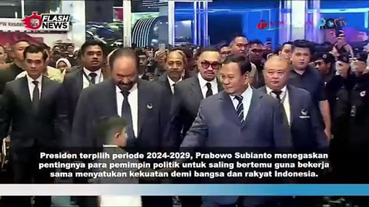 Prabowo Subianto Hadiri Puncak Kongres Partai Nasdem