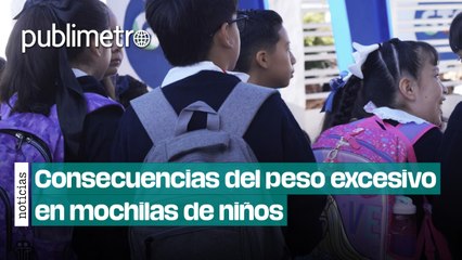 Dolor de espalda y desvío de columna, consecuencias del peso excesivo en mochilas de niños