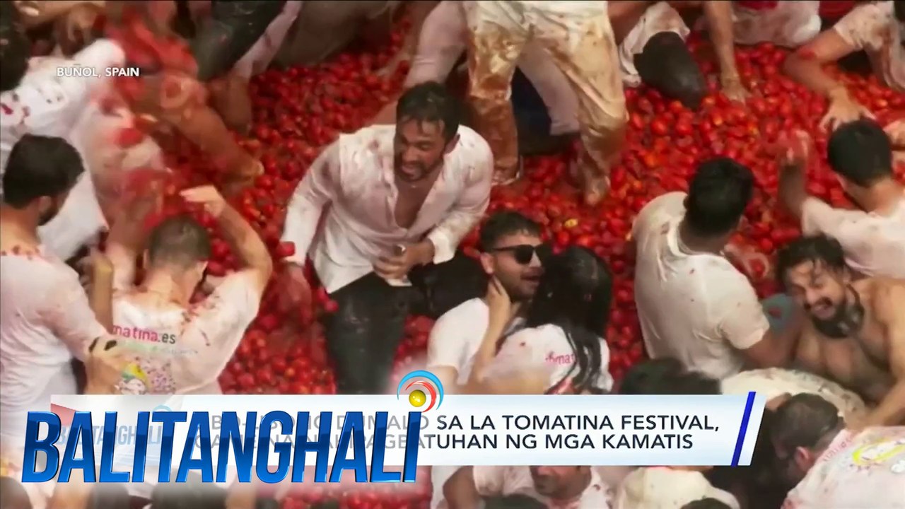 Libo-libong dumalo sa La Tomatina Festival, game na nakipagbatuhan ng mga kamatis | Balitanghali