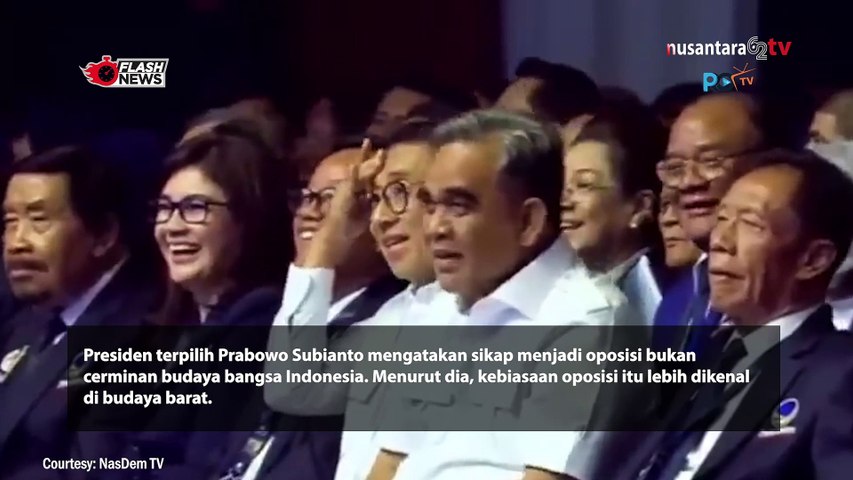 Prabowo: Budaya Indonesia Utamakan Kerja Sama, Bukan Oposisi