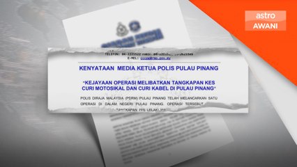 Curi kabel TM di Pulau Pinang, polis tahan 16 lelaki