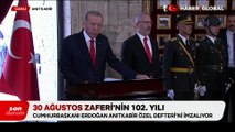 Cumhurbaşkanı Erdoğan'dan Anıtkabir'de mesajlar