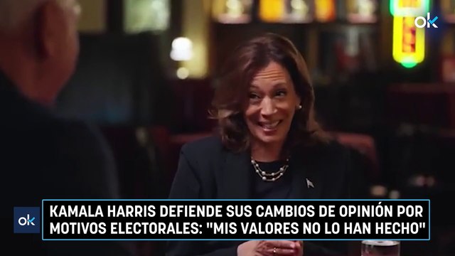 Kamala Harris defiende sus cambios de opinión por motivos electorales: Mis valores no lo han hecho