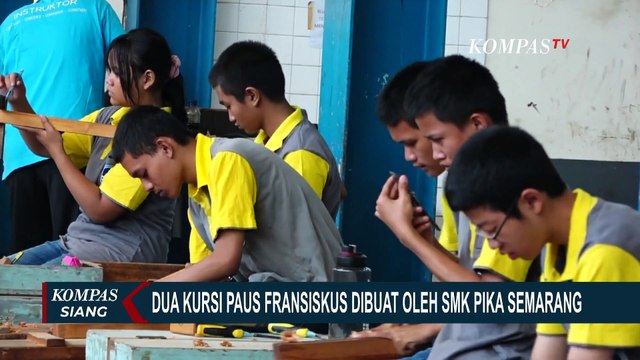 Jelang Kunjungan Paus Fransiskus ke Indonesia, SMK Pika Semarang Buat 2 Kursi: Paduan Kerajinan Khas