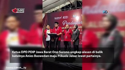 Ono Surono PDI-P Sebut Nama Mulyono dibalik Gagalnya Anies Maju Pilkada Jabar