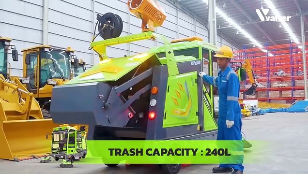 MOBIL PENYAPU SKALA PERUMAHAN DAN PERGUDANGAN, VALTER RIDE ON SWEEPER AUTO DUMPING VTR-RSP2300D