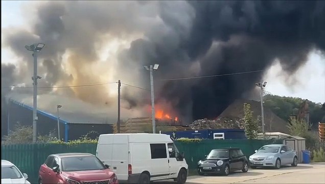 Fire breaks out at West Sussex rubbish tip site as dramatic video shows billowing smoke