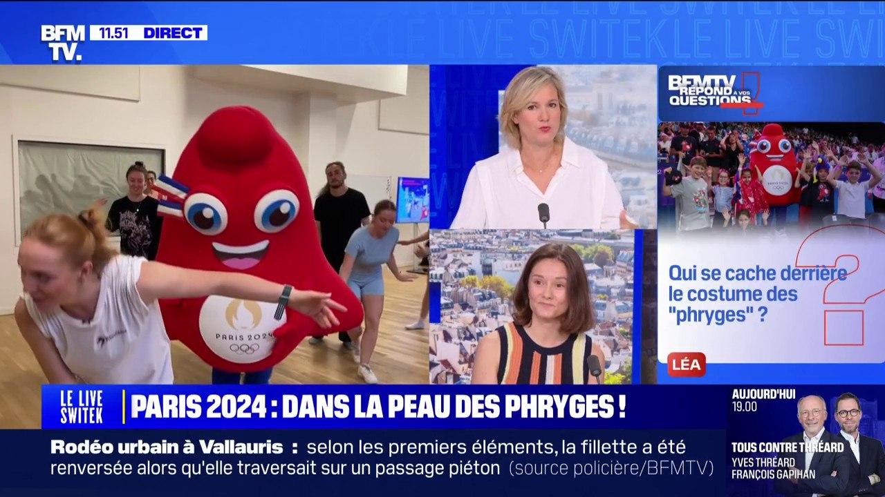 Paris 2024: dans la peau d'une mascotte Phryge