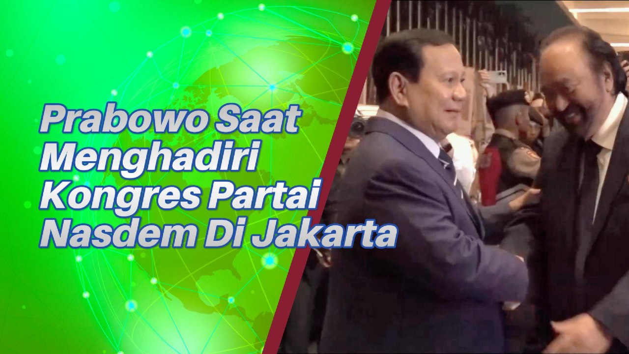 Momen Prabowo Saat Hadir Di Kongres Partai Nasdem