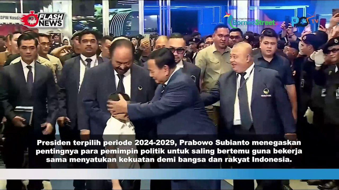 Prabowo Hadiri Kongres Partai Nasdem "Mari Cari Titik Pertemuan, Bukan Perbedaan"