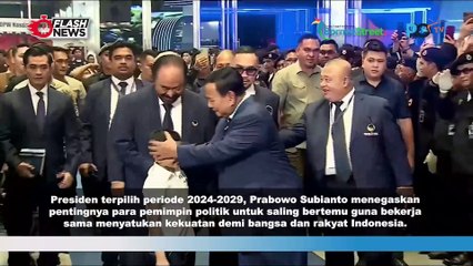 Prabowo Hadiri Kongres Partai Nasdem "Mari Cari Titik Pertemuan, Bukan Perbedaan"