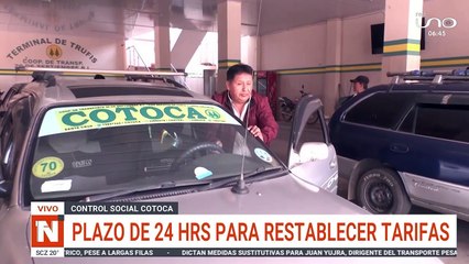 Resolución para restituir el pasaje Santa Cruz - Cotoca