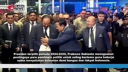 Prabowo Hadiri Kongres Partai Nasdem, ‘Mari Cari Titik Pertemuan, Bukan Perbedaan’