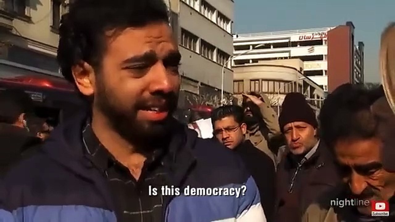 Crying soleimani fan "is this democracy?"