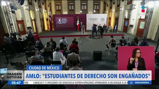 López Obrador asegura que los estudiantes de Derecho de la UNAM fueron engañados por sus profesores