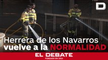 Herrera de los Navarros (Zaragoza) se afana por regresar a la normalidad tras la tromba de agua