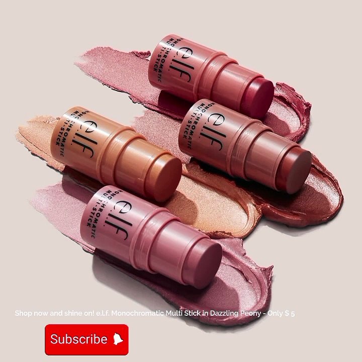 "Shop now and shine on! e.l.f. Monochromatic Multi Stick in Dazzling Peony - Only $ 5