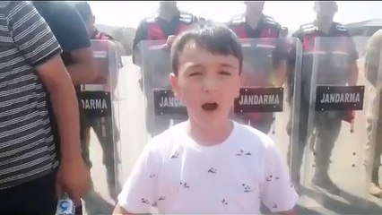 Bir maden işçisinin çocuğu ise "Biz babamızın hakkını almaya çalışıyoruz" diye konuştu. 