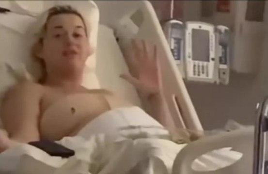 Katy Perry has shared a video of herself the day after she gave birth