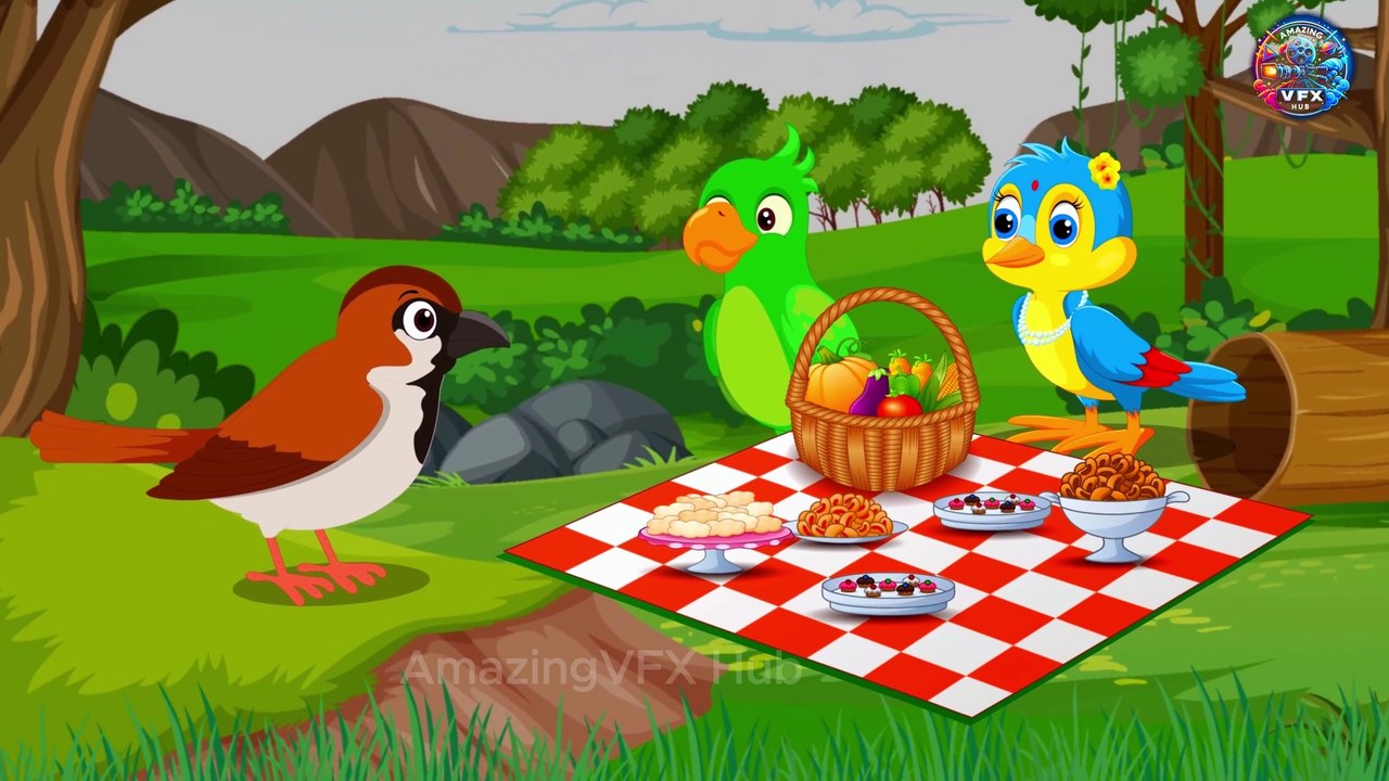 भूतिया बाज - Hindi cartoon - Chidiya Wala Cartoon 2024 - Cartoon Animation Video - New Moral Story