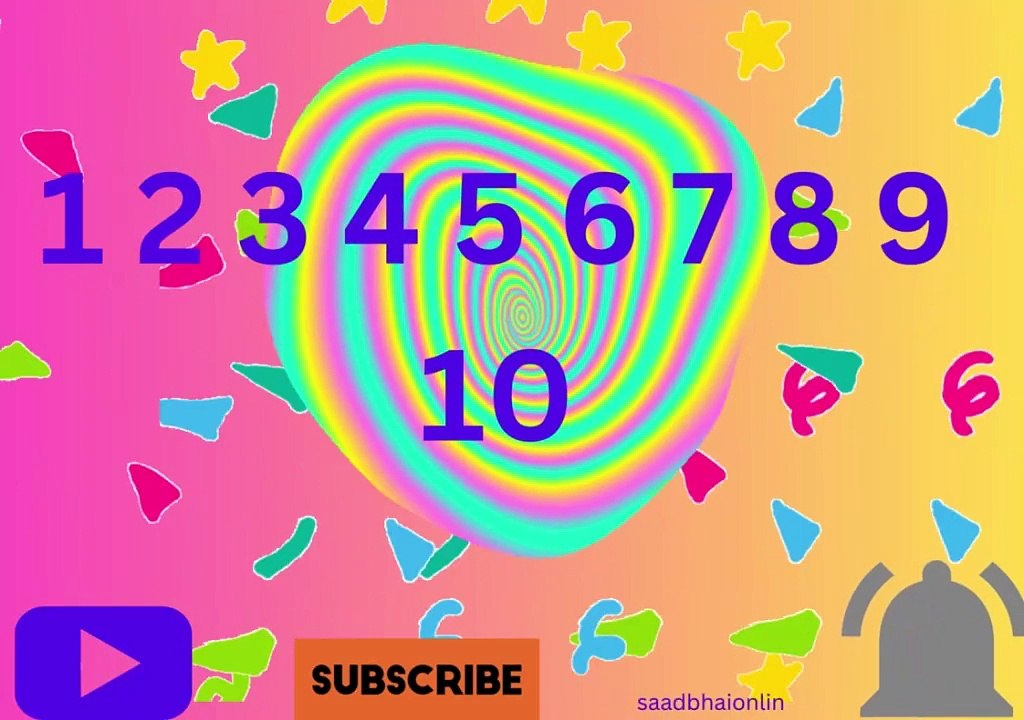 Colorful Math Number Illustrated Flashcards 1 to 10_ 10 to 20