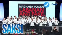 Panatang labanan ang pagkalat ng fake news, pinangunahan ng GMA Network Inc. kasama ang pinakamalalaking media at academic institutions | Saksi