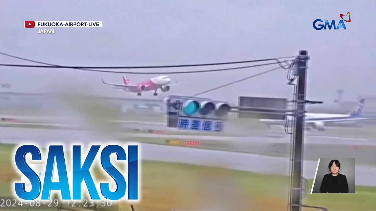 4 patay sa pananalasa ng Bagyong Shanshan sa Japan; ilang eroplano, hirap lumapag sa airport dahil sa lakas ng hangin | Saksi