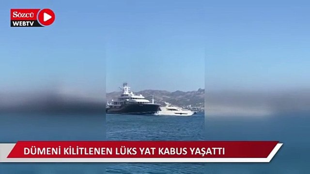 Dümeni kilitlenen lüks yat kabus yaşattı