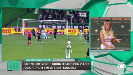 Foi gol? Renata Fan e Denílson analisam impedimento do Corinthians contra o Juventude