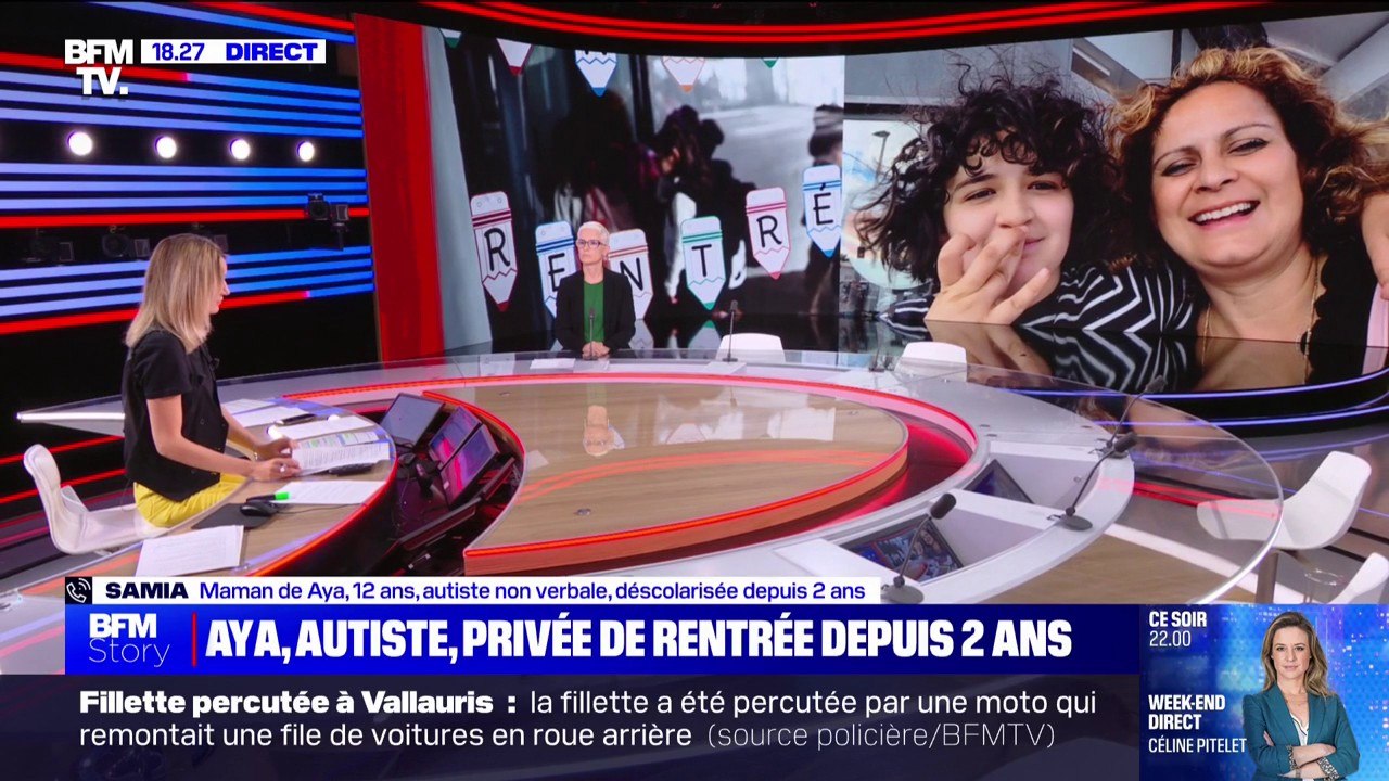 "Elle ne voit plus d'enfant, elle ne voit plus personne": Samia, la maman d'Aya, enfant autiste non verbale privée de rentrée scolaire, témoigne sur BFMTV