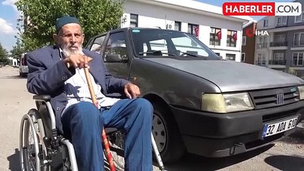 Isparta'da yalnız yaşayan Kadir amca aracını şehit ve gaziler derneğine bağışladı