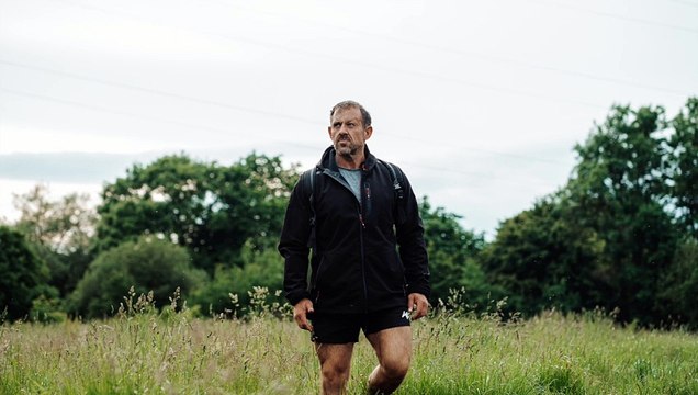 BBC The Traitors star Andrew Jenkins will be walking through Knighton, Gladestry and Talgarth as part of his 1,200km walk across the UK.