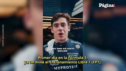 Colapinto después de las dos carreras de entrenamiento antes de su debut en la F1: "Fue un gran comienzo"