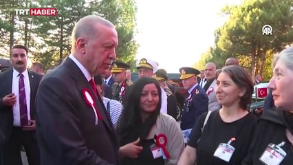 Cumhurbaşkanı Erdoğan, şehit olan Azerbaycan askerlerinin aileleriyle görüştü