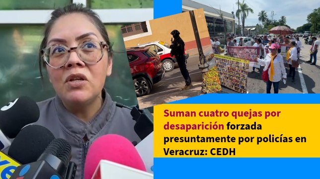 Suman cuatro quejas por desaparición forzada presuntamente por policías en Veracruz: CEDH