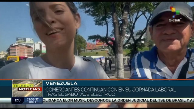 Comerciantes independientes en Venezuela laboran pese sabotaje al SEN