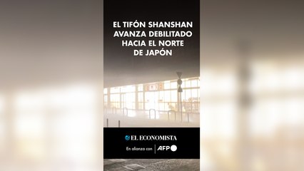 El tifón Shanshan avanza debilitado hacia el norte de Japón