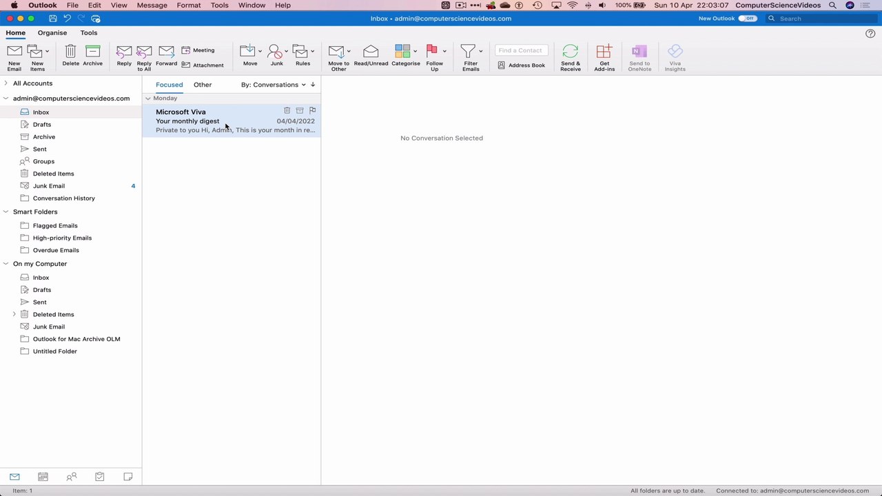 How to MOVE Unwanted E-Mails to a Junk Folder For Microsoft Outlook Using a Mac - Basic Tutorial