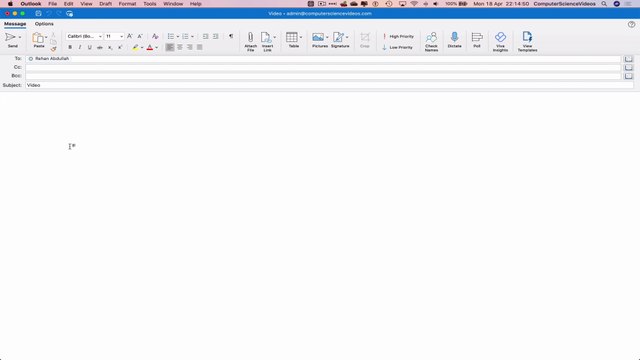 How to SEND a Video Attachment to an Email On Microsoft Outlook Using a Mac - Basic Tutorial | New