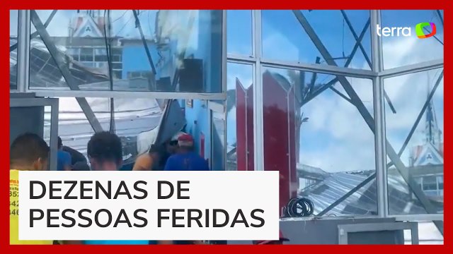 Vítimas são resgatadas após desabamento de teto de santuário no Recife