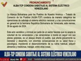 Comunicado | ‌ALBA-TCP condena el sabotaje al sistema eléctrico venezolano