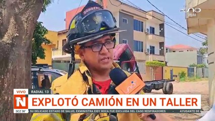 Explotó un camión en la radial 13