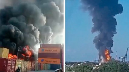 Veracruz: se reporta fuerte explosión en el puerto y protección civil toma el mando