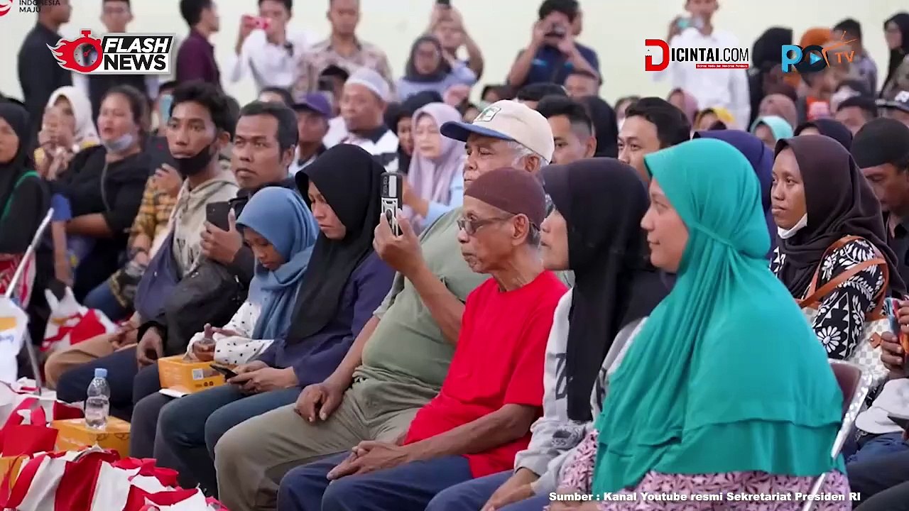 Presiden Jokowi Serahkan Bantuan Cadangan Pangan untuk Warga Sleman